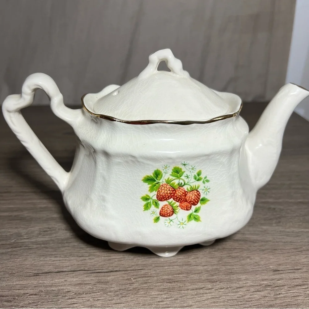Vintage Rare Arthur Wood England Strawberry teapot